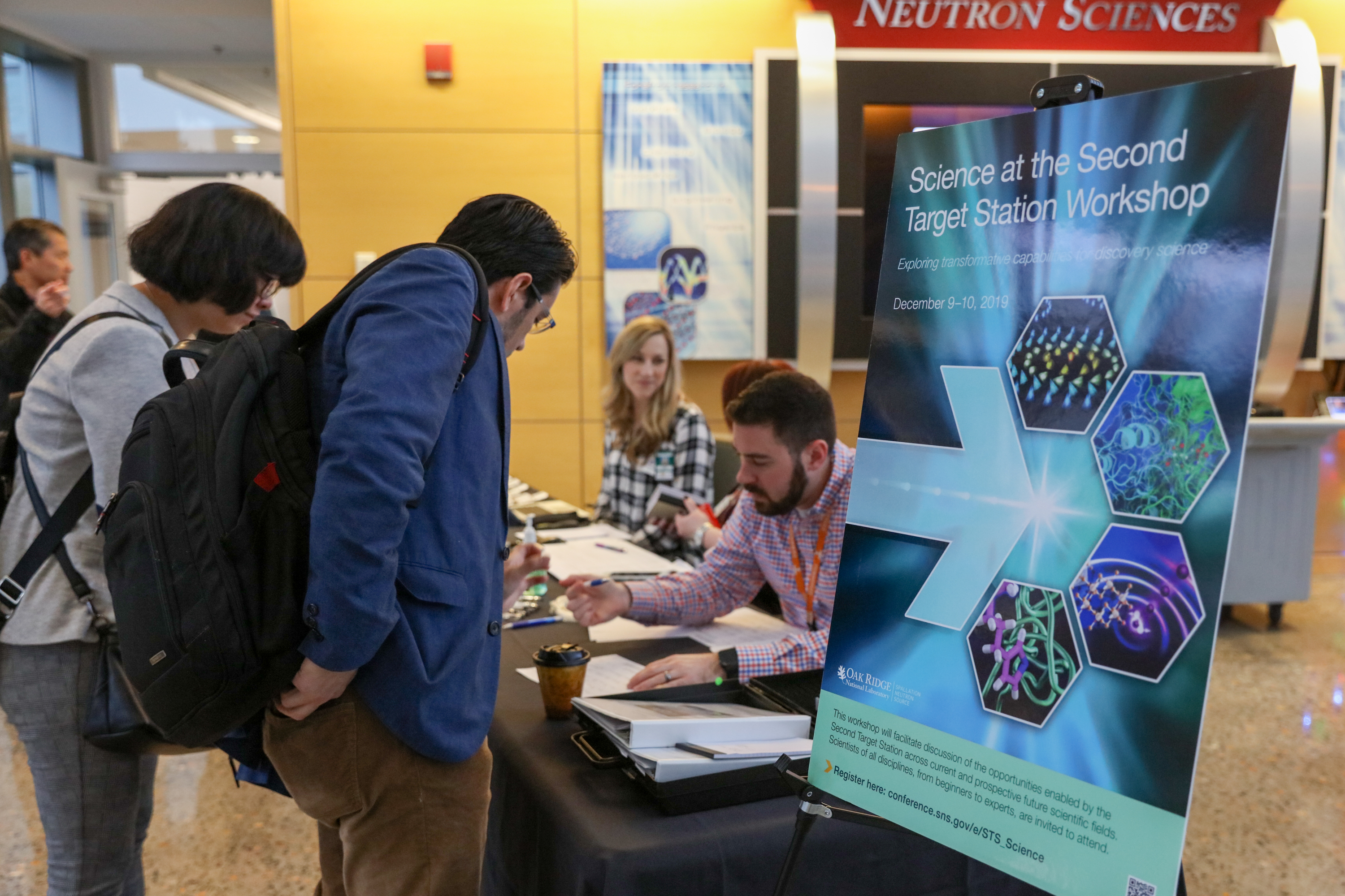 Nearly 300 members of the global neutron scattering community attended the Science at the 'Second Target Station' workshop, either onsite or remotely. Credit: ORNL/Genevieve Martin 