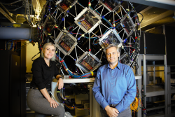 ORNL scientists Victoria Drago and Andrey Kovalevsky used the MaNDi instrument at the Spallation Neu